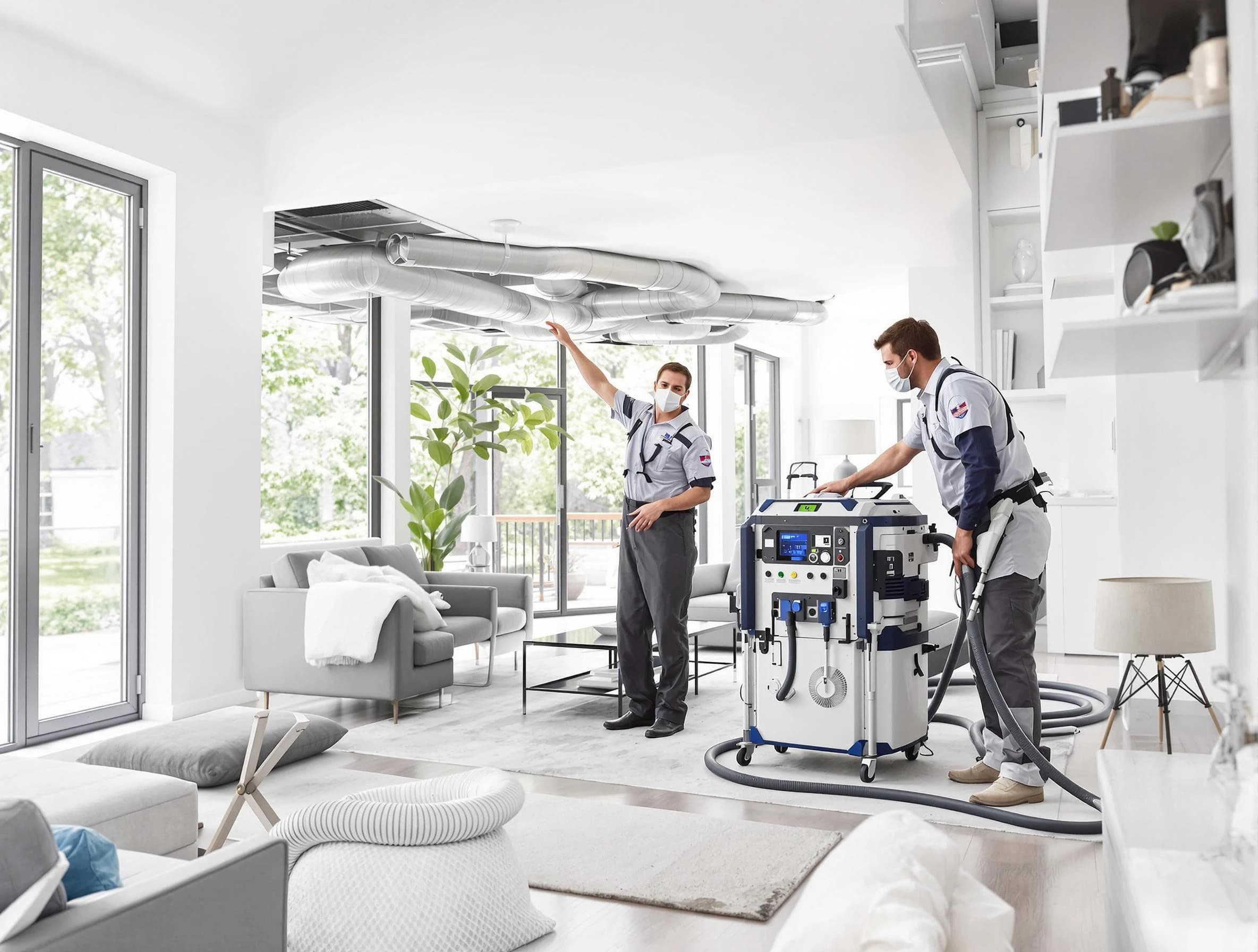 Colonial Beach Air Duct Cleaning professional conducting pure air duct cleaning with state-of-the-art equipment in Colonial Beach