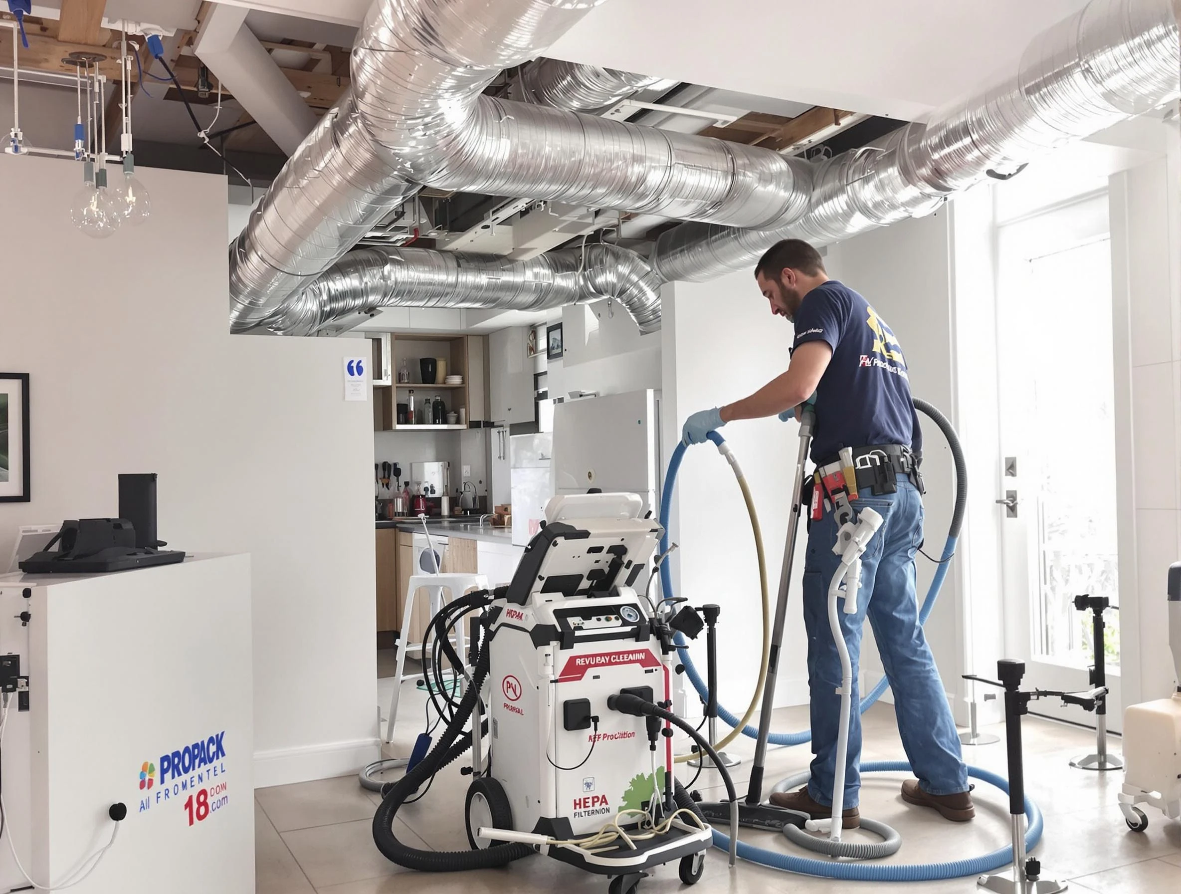 Colonial Beach Air Duct Cleaning technician performing advanced pure duct cleaning with specialized equipment in Colonial Beach