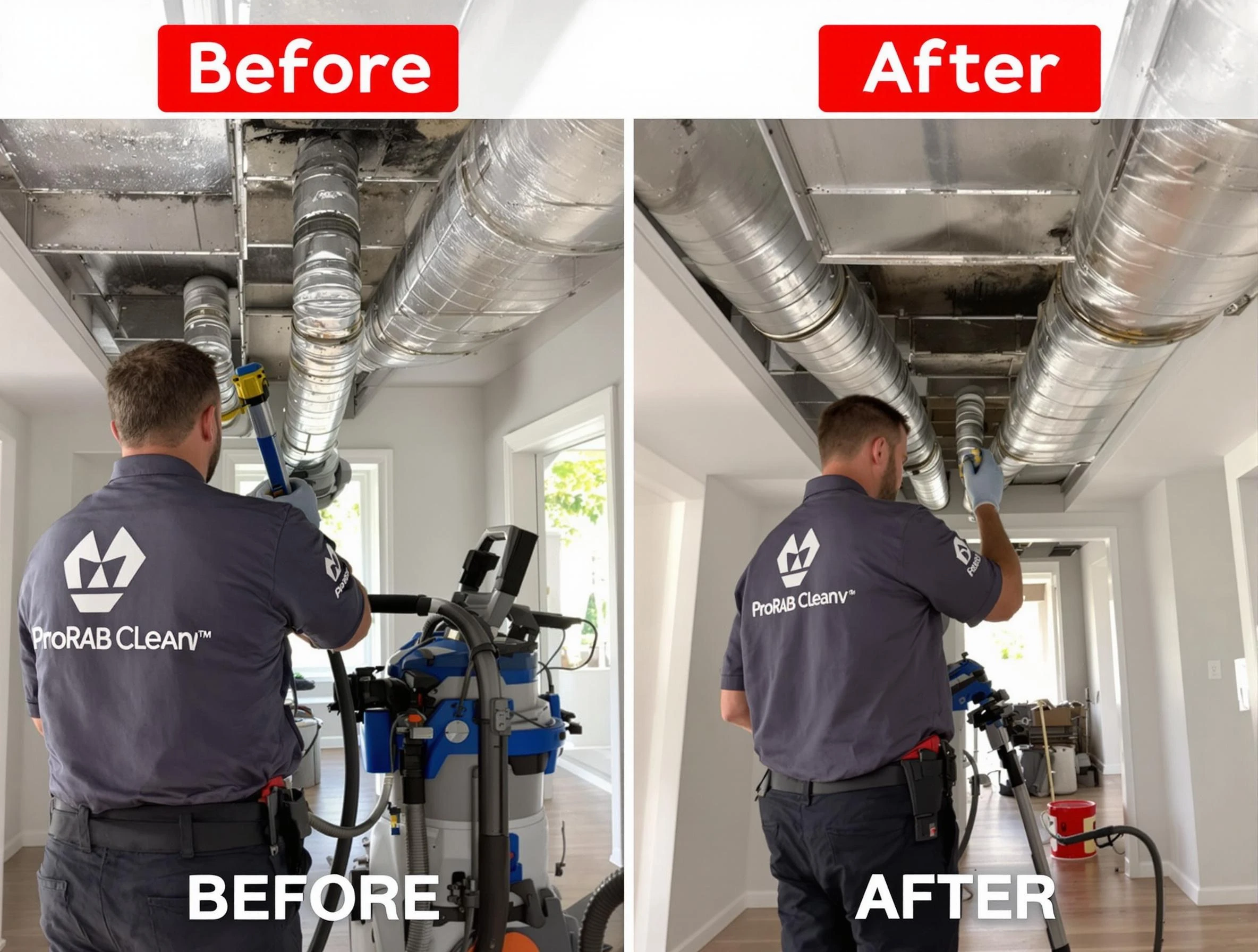 Colonial Beach Air Duct Cleaning expert performing thorough residential duct cleaning in a Colonial Beach home